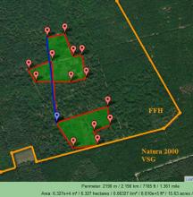 6 ha ACME Karte 2021  2 Flächen gezackert und bepflanzt