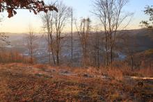 Auf Gipfel - Faule Seite 533m - Blick nach Bad Laasphe Unter- und  Kernstadt