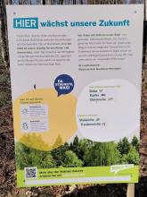 PR-Tafel des NRW-Landesbetriebs &quot;Wald u. Holz NRW&quot;